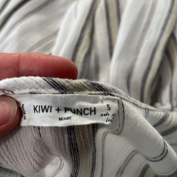 Kiwi + Punch Striped Mini Dress with Side Tie Detail - Picture 3 of 6